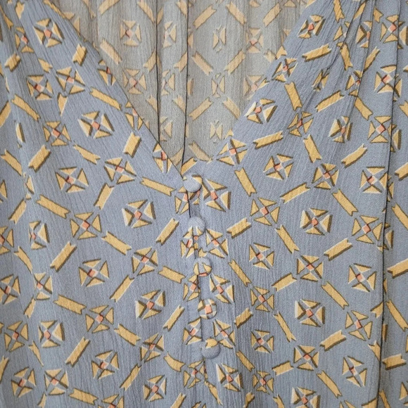 Wonderly blue long sleeve blouse size XXL  cottagecore fairycore Y2K - Picture 3 of 9